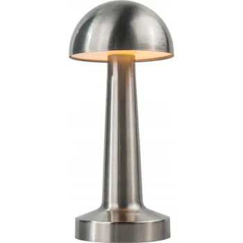 Lampička Stolní lampa kovová stříbrná, moderní stůl USB na stůl, LED lampa