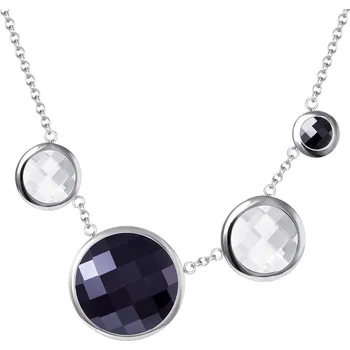 Náhrdelník Preciosa Náhrdelník z chirurgické oceli Ebony s českým křišťálem Preciosa 7008 20