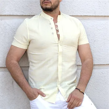 Pánská košile Košile rubaska pánská ležérní Pánské košile krátký rukáv slim střih bavlna velikost XL