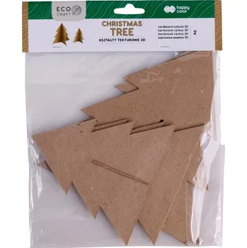 Vánoční dekorace HAPPY COLOR 3D Kartonové tvary - Vánoční stromky 2 ks