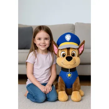 plyšák Nickelodeon Tlapková patrola Paw Patrol Chase plyšový 60 cm XXL sedící