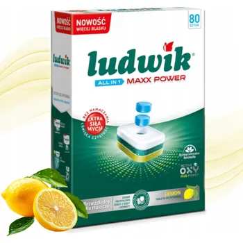 Tableta do myčky Ludwik All in One Max Power Lemon Tablety Do Myčky 80 ks