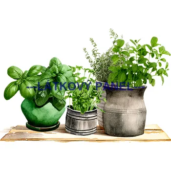 Látkový panel - Bylinky - BY-10 Velikost: 20x20cm, Materiál: Úplet