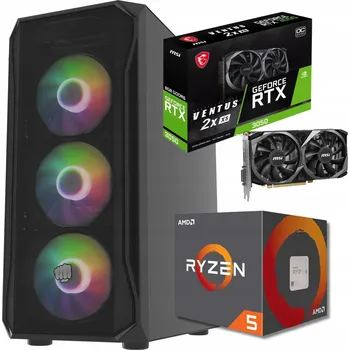 Stolní počítač Počítač AMD Ryzen 5 3600 RTX 3050 6 GB 32 GB RAM 2 TB SSD