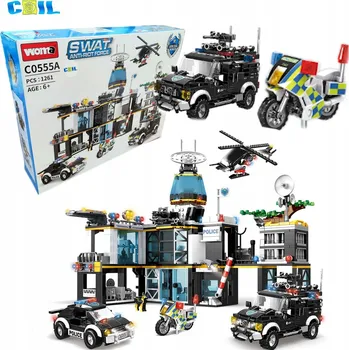 ostatní stavebnice STAVEBNICE VOZIDEL POLICEJNÍCH STANIC 1261 DÍLŮ COIL