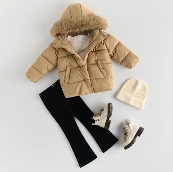 Dívčí bunda Reserved - Prošívaná bunda s kapucí - béžová - 196EX-08X - 196EX-08X-92