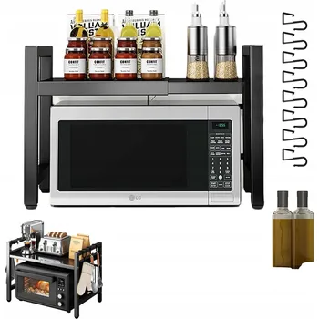 police KUCHYŇSKÁ POLICE STOJAN REGÁL NAD MIKROVLNNKU TELESKOPICKÝ HÁČKY