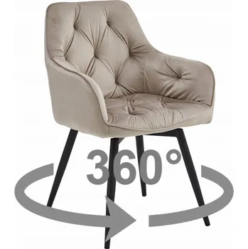 Jídelní židle Židle Oskar sametová béžová 1 ks