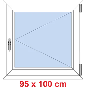 Okno Soft Plastové okno 95x100 cm, otevíravé
