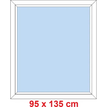 Okno Soft Plastové okno 95x135 cm, FIX neotevíravé