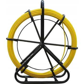 elektrický kabel PROVÁZEC / VODIČ pro zatahování kabelů, VLÁKNO Ø 6mm, 150m na rámu