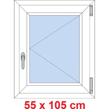 Okno Soft Plastové okno 55x105 cm, otevíravé