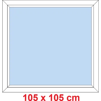 Okno Soft Plastové okno 105x105 cm, FIX neotevíravé