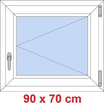 Okno Soft Plastové okno 90x70 cm, otevíravé