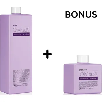 Vlasová regenerace AKCE: OiVita39 No Yellow Mask - maska proti nežádoucím žlutým odleskům, 1L + Dárek dle vlastního výběru