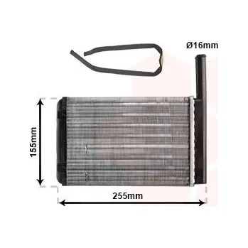 Výměník tepla, vnitřní vytápění VAN WEZEL 18006134