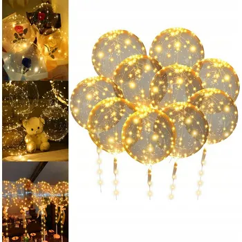 Balónek SVÍTÍCÍ LED BALÓNEK VELKÝ SILNÝ SVĚTÝLKA NA TYČI DEKORACE SVÍTÍ