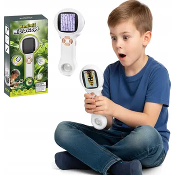 Coil VZDĚLÁVACÍ MIKROSKOP PRO DĚTI KAPESNÍ PŘENOSNÝ VĚDECKÝ SET