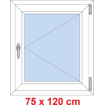 Okno Soft Plastové okno 75x120 cm, otevíravé