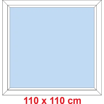 Okno Soft Plastové okno 110x110 cm, FIX neotevíravé
