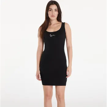Dámské šaty Šaty Karl Kani Small Signature Rib Dress Black M