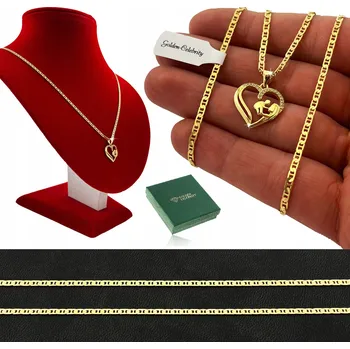 Náhrdelník ZLATÝ ŘETÍZEK ŘETÍZEK , NÁHRDELNÍK S PŘÍVĚSKEM 925/585, DÁREK PRO NI