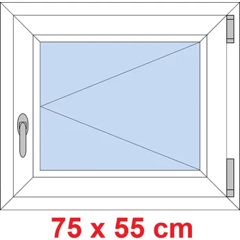 Okno Soft Plastové okno 75x55 cm, otevíravé