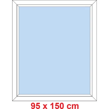 Okno Soft Plastové okno 95x150 cm, FIX neotevíravé