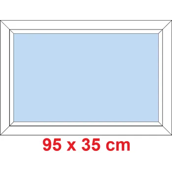Okno Soft Plastové okno 95x35 cm, FIX neotevíravé
