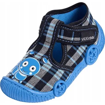 Chlapecké bačkory Chlapecké papuče s kartičkou s potiskem, modré, Viggami, velikost 22