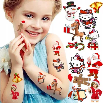 Odstranitelné tetování Tetování KOŤÁTKA MIKULÁŠ SNĚHULÁK Monstrum Tetování 1 ks