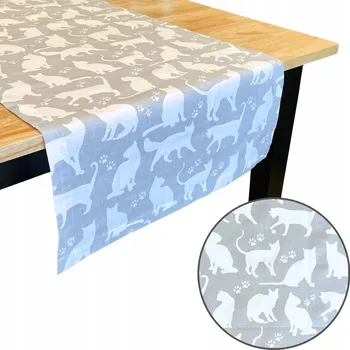 Prostěradlo Bílý běhoun, odstíny šedé, vícebarevný, 125 x 45 cm