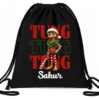 TAŠKA BATOH ČERNÁ ŠKOLNÍ NA BOTY DÁREK K SVÁTKU BRAIN ROT TUNG SAHUR WZ