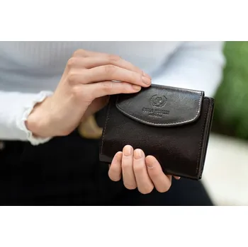 Peněženka Paolo Peruzzi hnědá kožená peněženka - dámská