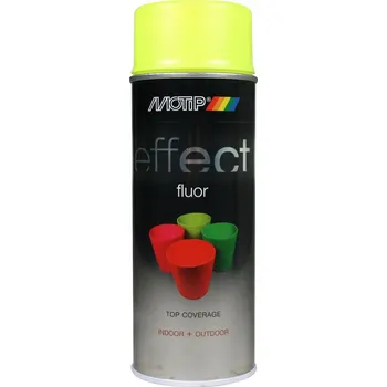 Barva ve spreji MOTIP FLUORESCENČNÍ LAK FLUOR ŽLUTÝ 400ml