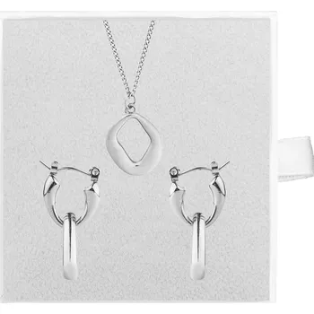 Souprava šperků franco bene Set s nepravidelným přívěskem - stříbrný | 9991