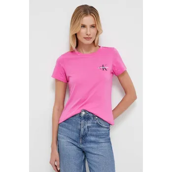 Pánské tričko Bavlněné tričko Calvin Klein Jeans 2-pack J20J219734 růžová 42X, vel. XS