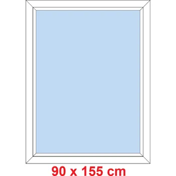 Okno Soft Plastové okno 90x155 cm, FIX neotevíravé