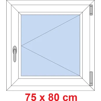 Okno Soft Plastové okno 75x80 cm, otevíravé
