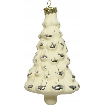 Vánoční dekorace Vánoční Koule skleněná vánoční ozdoba hnědá (stromeček)