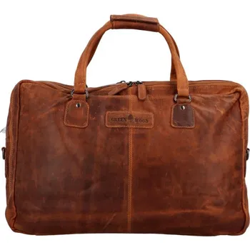 Cestovní taška Kožená cestovní taška Green Woods Trap, světle hnědá