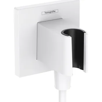 Sprchový držák Úhlové připojení s držákem BÍLÁ MATNÁ HANSGROHE