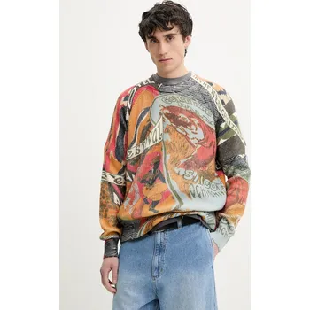 Pánský svetr Svetr Desigual AMA pánský, oranžová barva, 25SMJF11 22X, vel. S