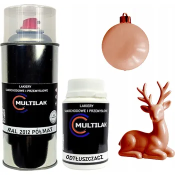 Barva ve spreji Lak ve spreji na figurky, skleněné a keramické ozdoby RAL 2012 POLOMAT