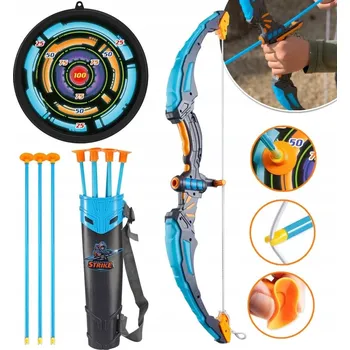 Lukostřelba LUK PRO DĚTI S TERČEM, ŠÍPY A TOULCEM - VELKÁ STŘELECKÁ SADA