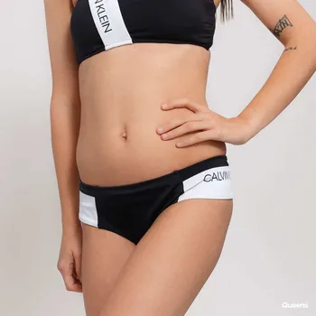 Dámské plavky Plavky Calvin Klein Cheeky Hipster - Slip Black/ White XS