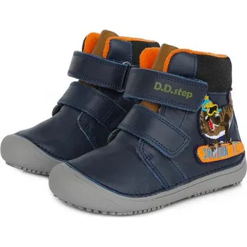Dívčí obuv D.D.step Barefoot zimní obuv W063-284L Royal Blue EUR 35