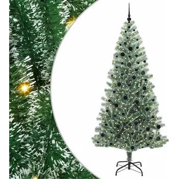 Vánoční stromek Umělý vánoční stromek zasněžený s LED světýlky 240 cm
