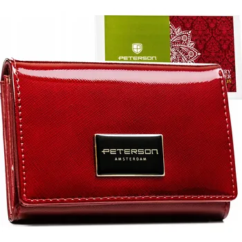 Peterson peněženka z pravé kůže červená - dámská