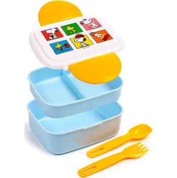 Svačinový box Krabička na oběd s příborem - Peanuts Snoopy